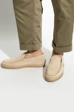 Tod’s kremowy Zamszowe buty typu `loafers`