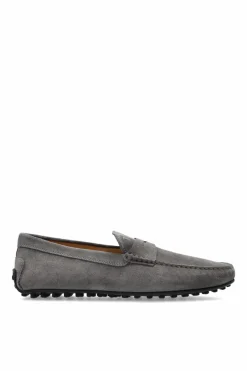 Tod’s SZARY Zamszowe mokasyny