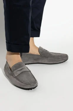 Tod’s SZARY Zamszowe mokasyny