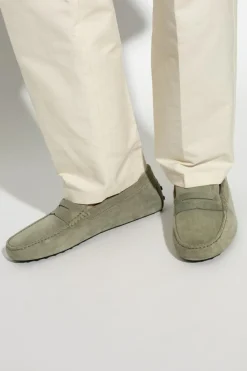 Tod’s ZIELONY Zamszowe mokasyny