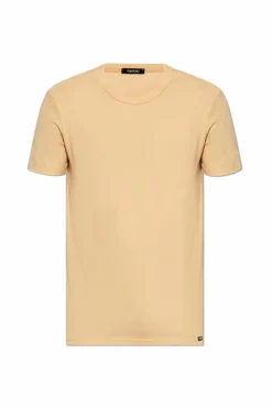 Tom Ford beżowy T-shirt z kolekcji ‘Underwear’