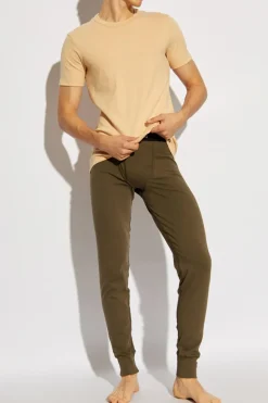 Tom Ford beżowy T-shirt z kolekcji ‘Underwear’