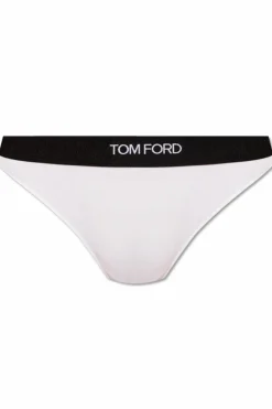 Tom Ford BIAŁY Bawełniane stringi