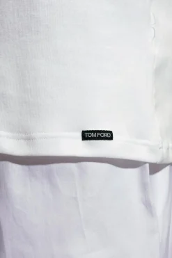 Tom Ford BIAŁY Bawełniany t-shirt