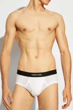 Tom Ford BIAŁY Dwupak slipów z logo