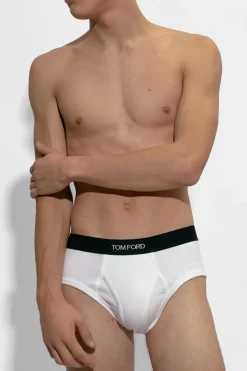 Tom Ford BIAŁY Dwupak slipów z logo