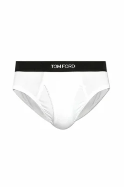 Tom Ford BIAŁY Slipy z logo