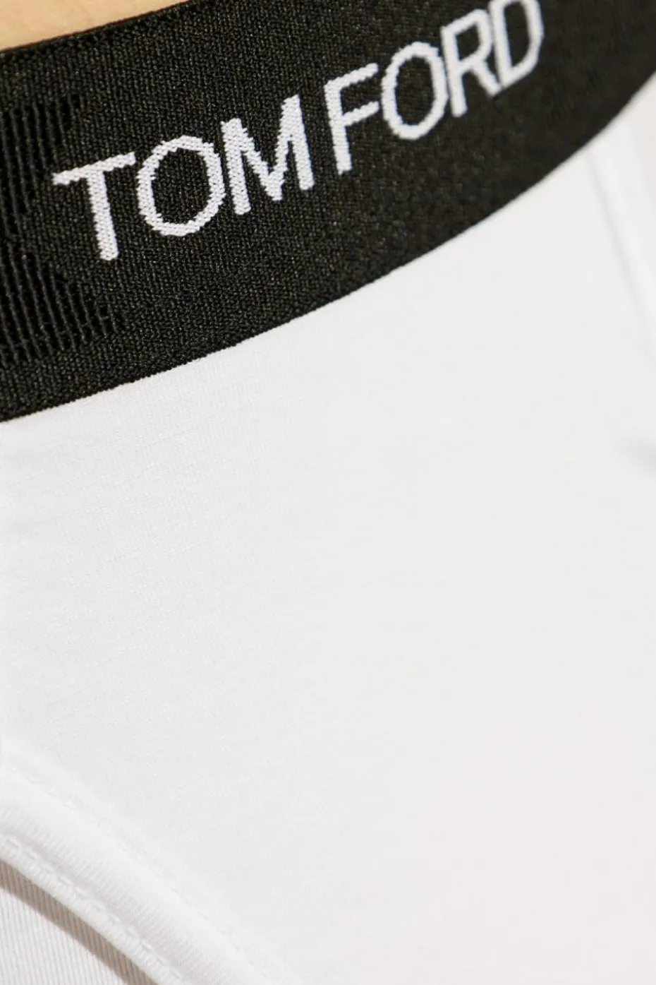 Tom Ford BIAŁY Slipy z logo