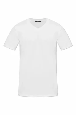 Tom Ford BIAŁY T-shirt bieliźniany z dekoltem w serek