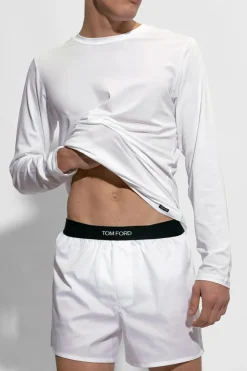 Tom Ford BIAŁY T-shirt z logo