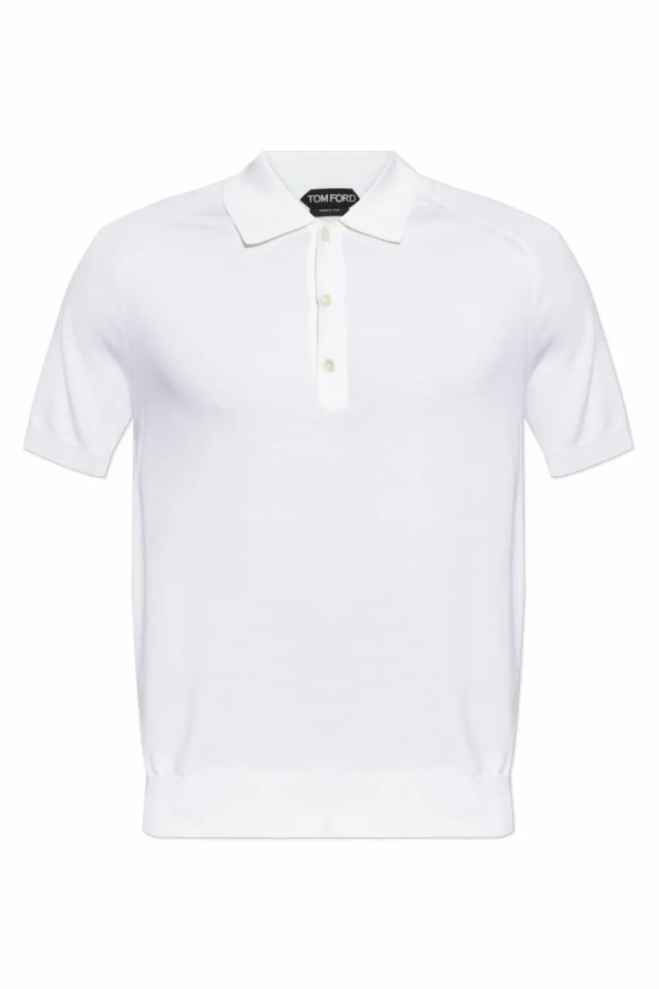 Tom Ford BIAŁY Wełniane polo