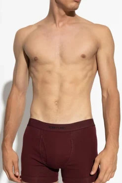 Tom Ford BORDO Bokserki z logo