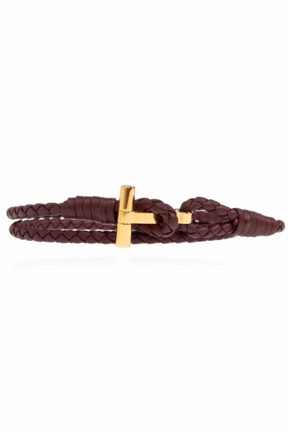 Tom Ford BORDO Skórzana bransoleta
