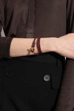 Tom Ford BORDO Skórzana bransoleta