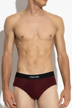 Tom Ford BORDO Slipy z logo