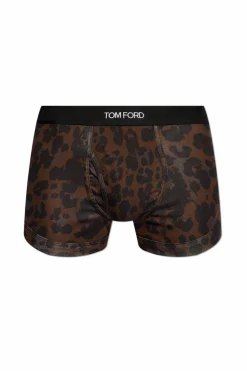 Tom Ford BRĄZOWY Bawełniane bokserki