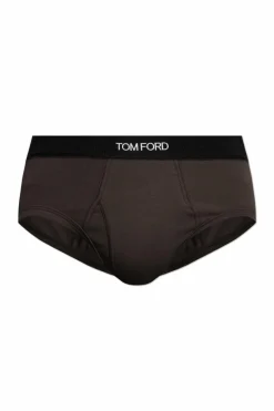Tom Ford BRĄZOWY Bawełniane slipy