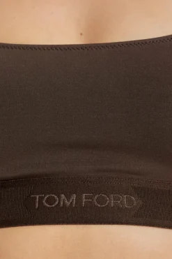 Tom Ford BRĄZOWY Biustonosz z logo