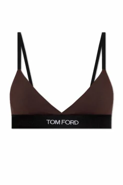 Tom Ford BRĄZOWY Biustonosz z logo