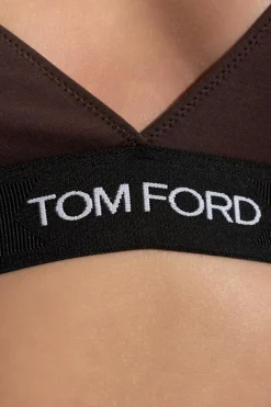 Tom Ford BRĄZOWY Biustonosz z logo