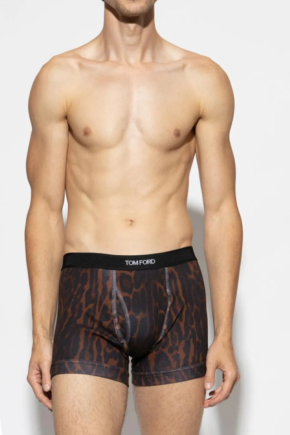 Tom Ford BRĄZOWY Bokserki z logo