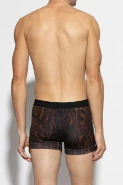 Tom Ford BRĄZOWY Bokserki z logo