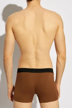 Tom Ford BRĄZOWY Bokserki z logo