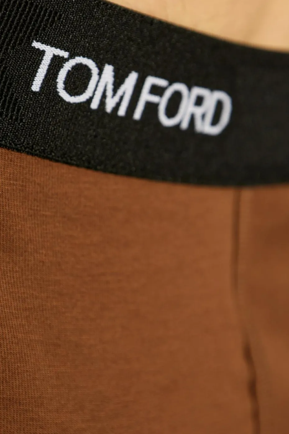 Tom Ford BRĄZOWY Bokserki z logo