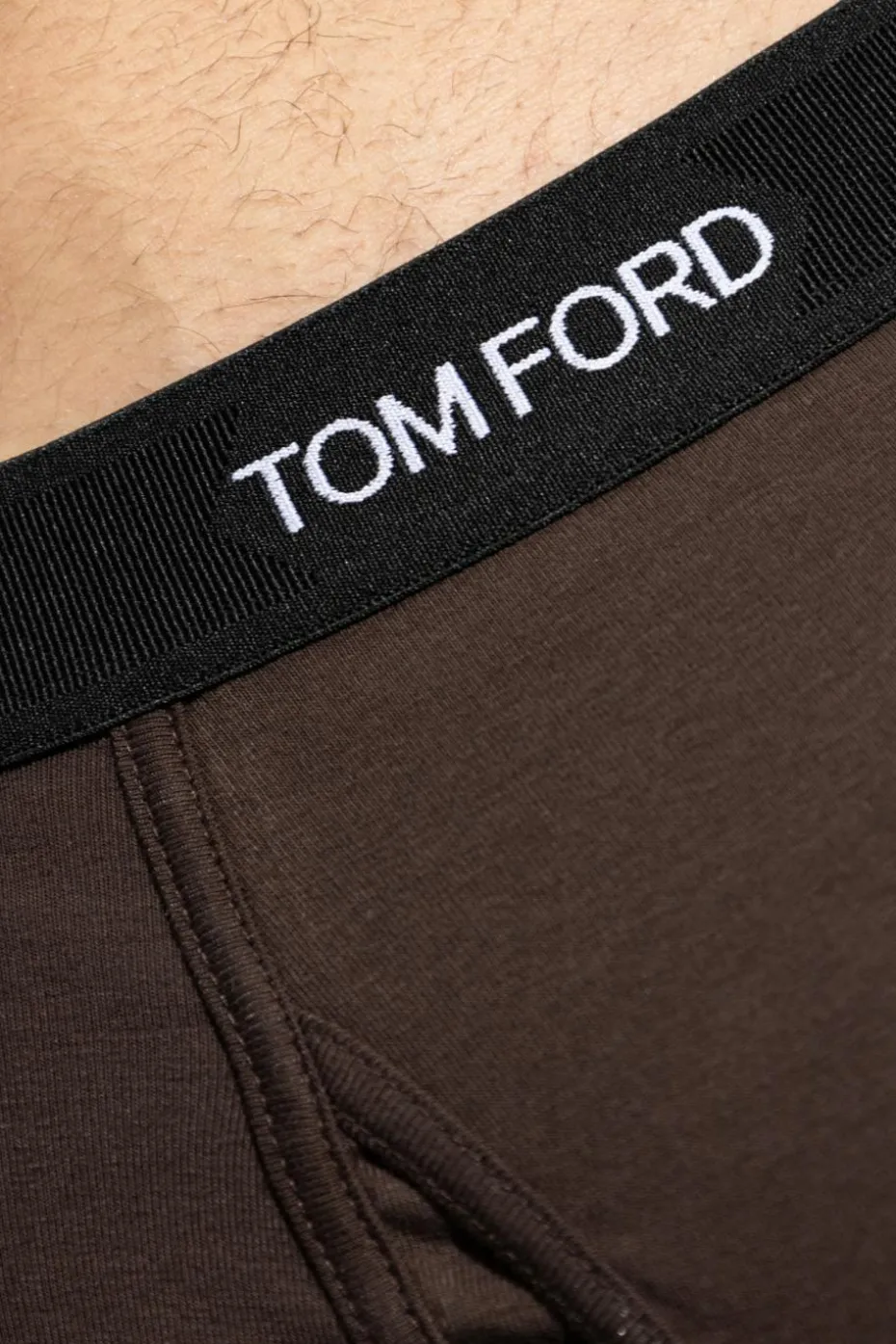 Tom Ford BRĄZOWY Bokserki z logo