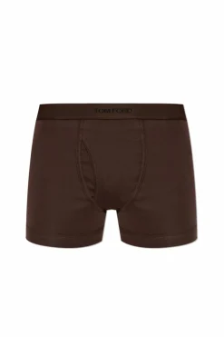 Tom Ford BRĄZOWY Bokserki z logo