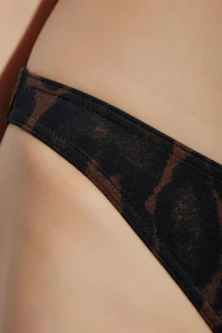 Tom Ford BRĄZOWY Dwuczęściowy kostium kąpielowy z motywem zwierzęcym