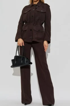 Tom Ford BRĄZOWY Kurtka z pagonami