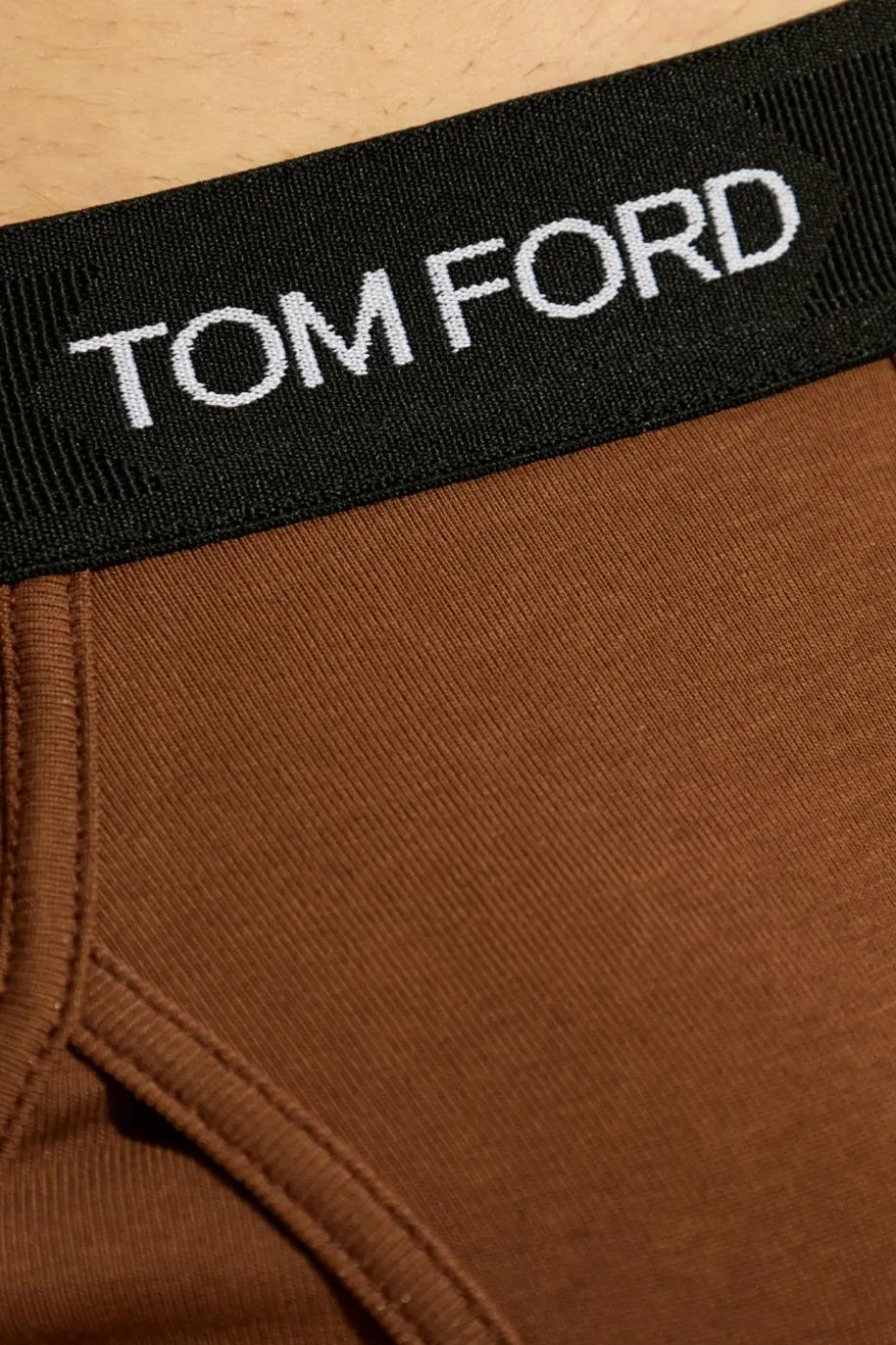 Tom Ford BRĄZOWY Slipy z logo