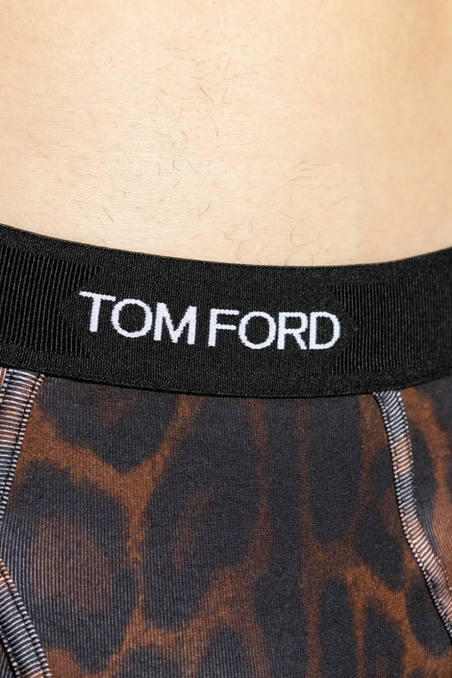 Tom Ford BRĄZOWY Slipy z logo
