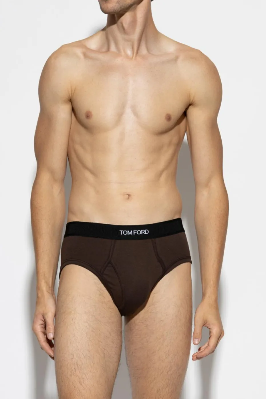 Tom Ford BRĄZOWY Slipy z logo