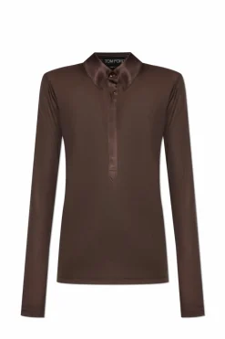 Tom Ford BRĄZOWY Transparenty top