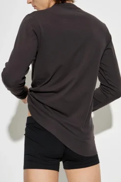 Tom Ford BRĄZOWY T-shirt z długim rękawem