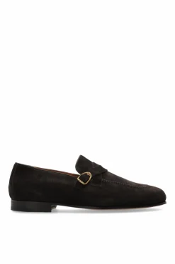Tom Ford BRĄZOWY Zamszowe buty typu `loafers`