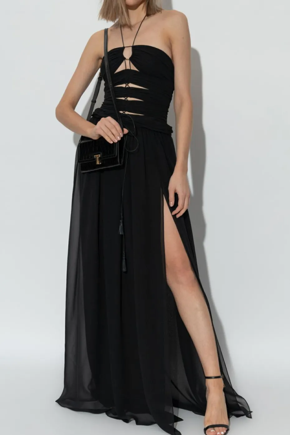 Tom Ford CZARNY Drapowana sukienka