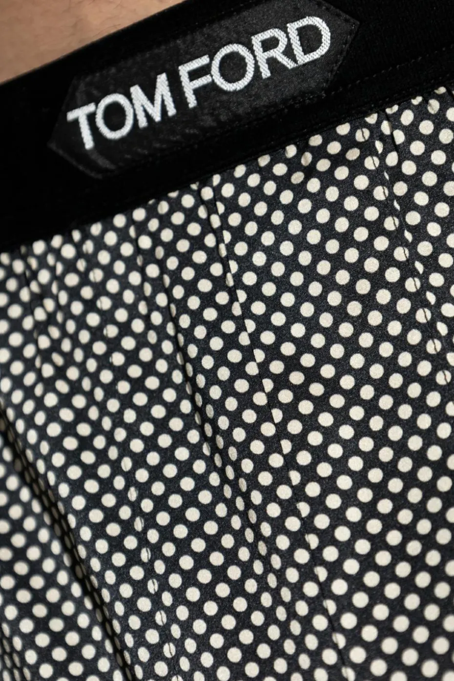 Tom Ford CZARNY Jedwabne bokserki