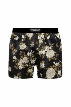 Tom Ford CZARNY Jedwabne szorty bieliźniane