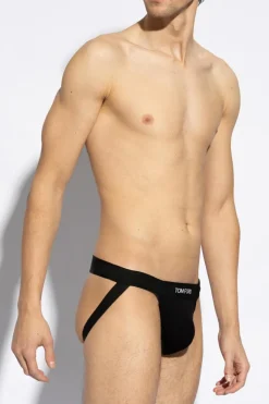 Tom Ford CZARNY Jockstrapy z logo