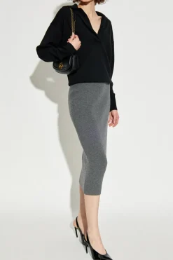 Tom Ford CZARNY Kaszmirowy sweter