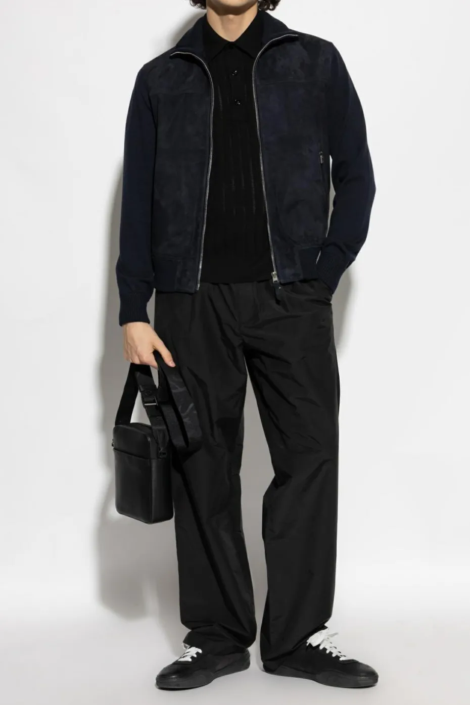 Tom Ford CZARNY Polo
