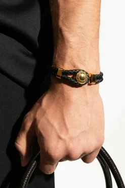 Tom Ford CZARNY Skórzana bransoleta