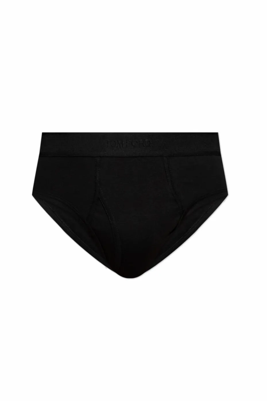 Tom Ford CZARNY Slipy z logo
