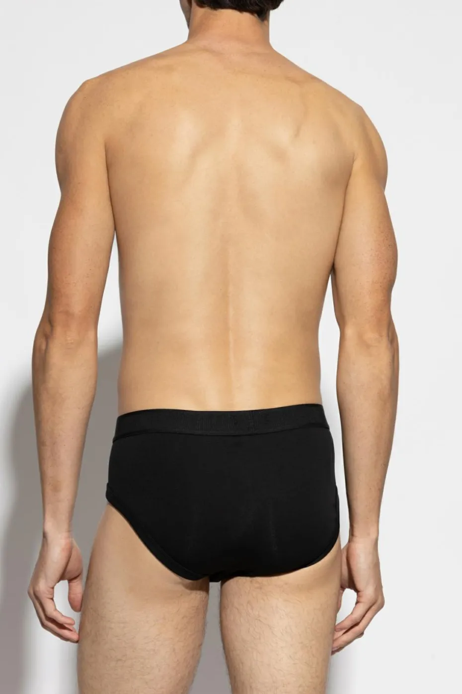 Tom Ford CZARNY Slipy z logo