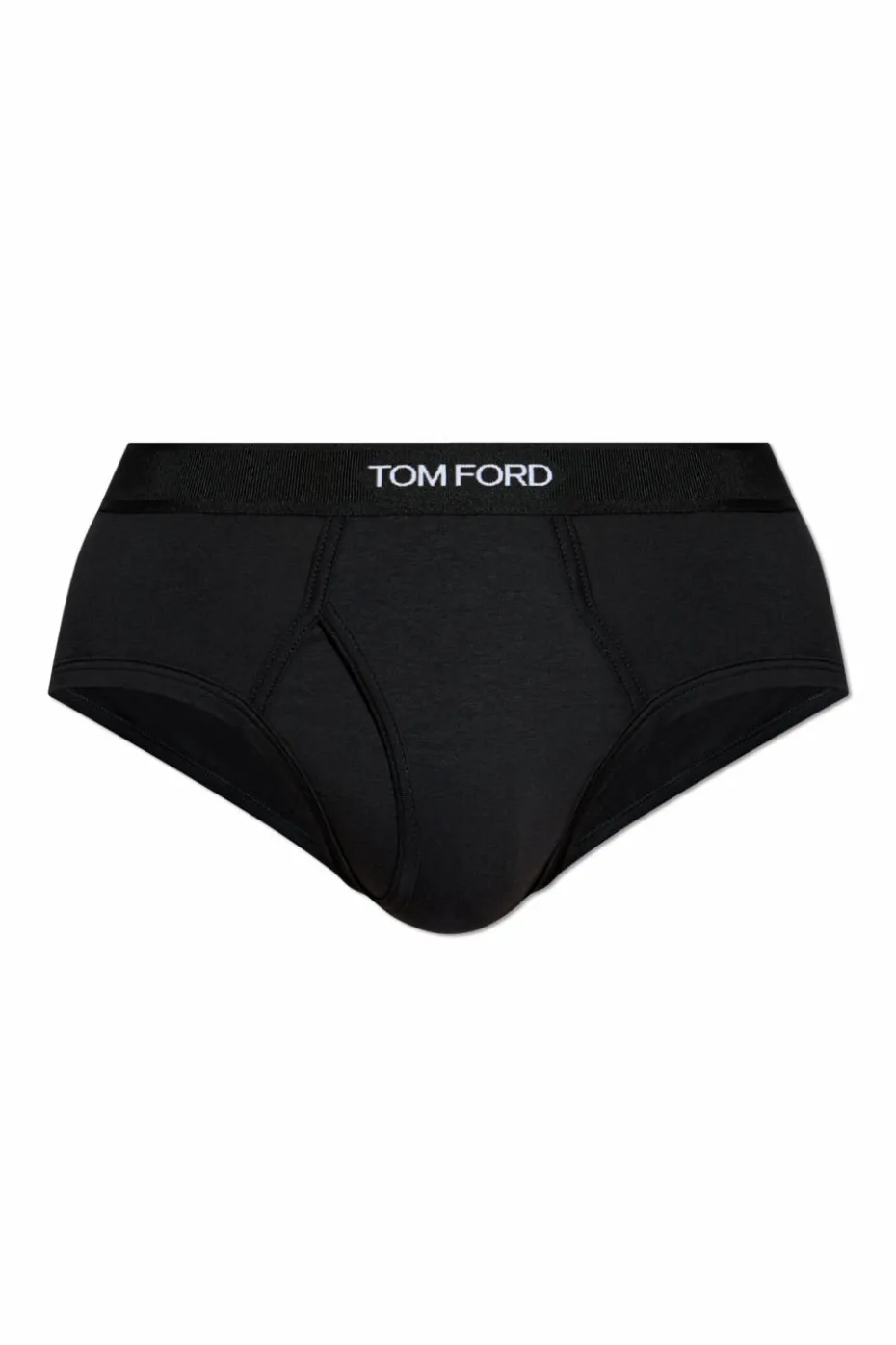 Tom Ford CZARNY Slipy z logo