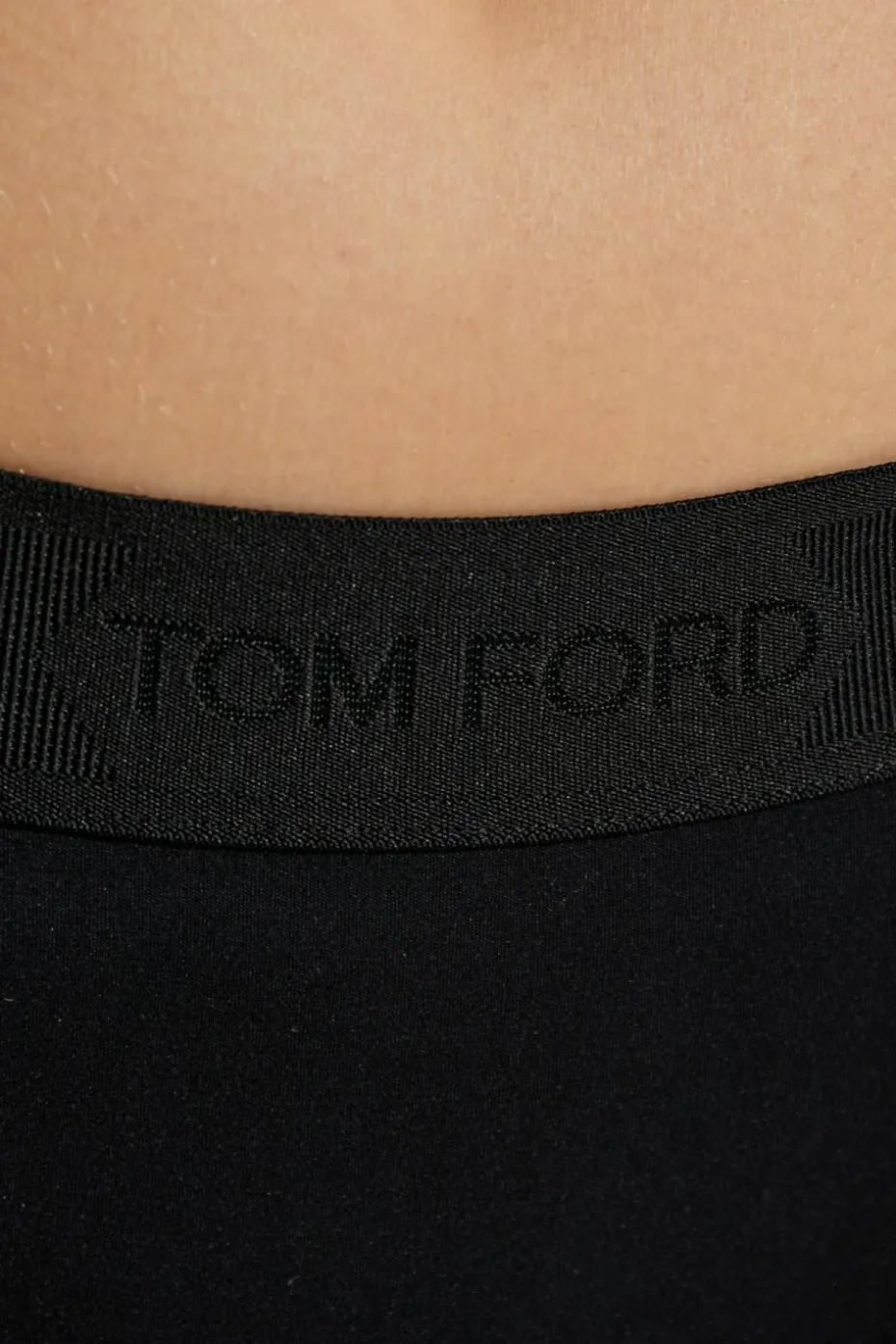 Tom Ford CZARNY Stringi z logo