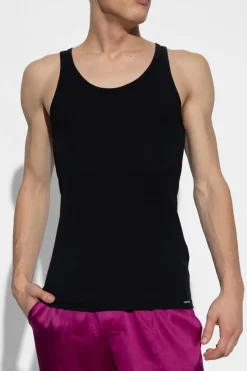 Tom Ford CZARNY T-shirt bez rękawów